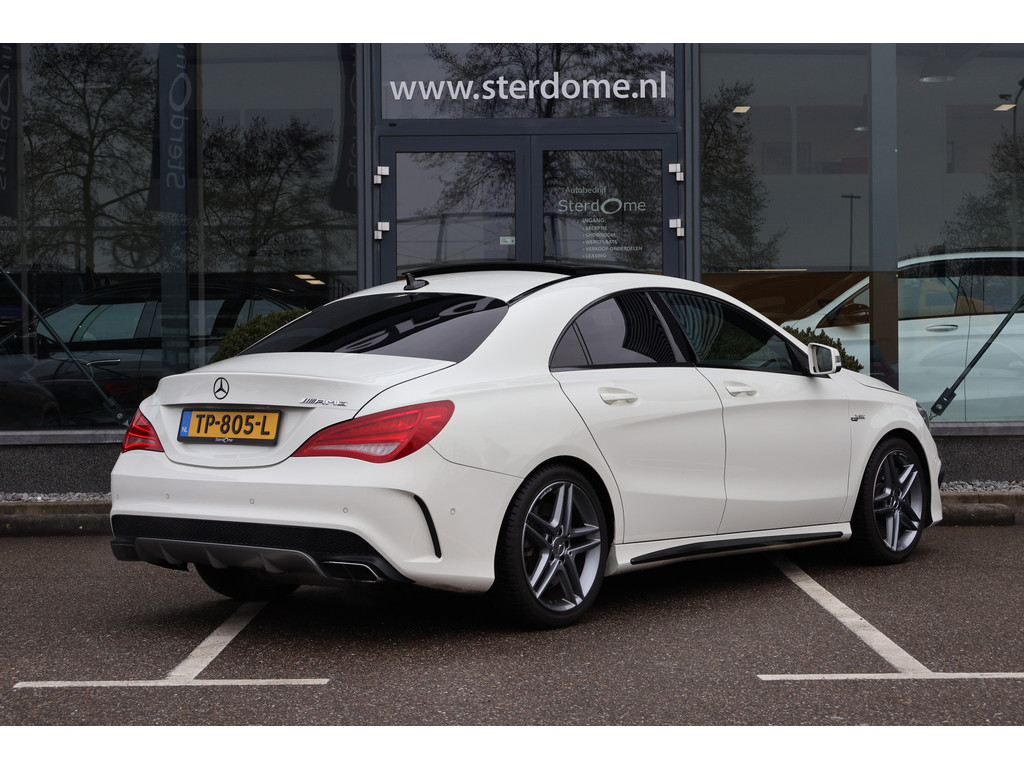 Mercedes-Benz CLA-Klasse AMG 45 4MATIC l 361 PK l Dealer onderhouden l Panoramadak l Performance stoelen l LED l THERMOTRONIC l PTS l Navi l 45361057-2.jpg | Sterdome B.V.