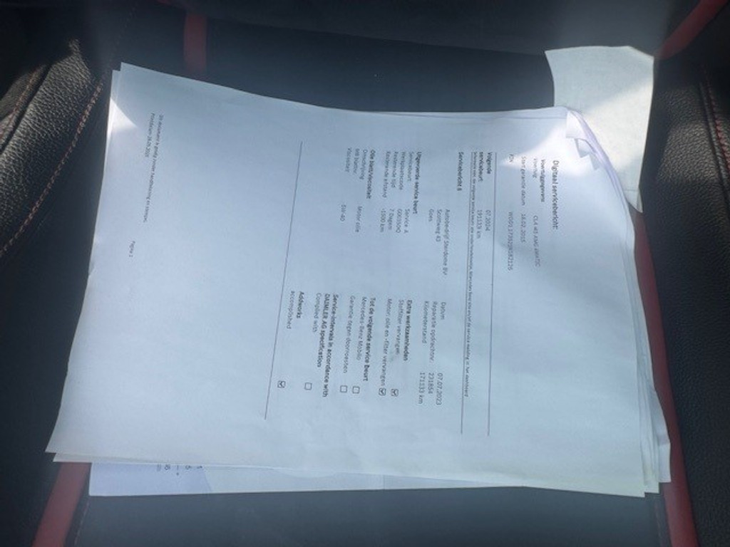 Mercedes-Benz CLA-Klasse AMG 45 4MATIC l 361 PK l Dealer onderhouden l Panoramadak l Performance stoelen l LED l THERMOTRONIC l PTS l Navi l 45361057-31.jpg | Sterdome B.V.