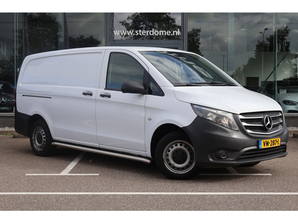 Mercedes-Benz Vito 114 CDI Lang l Betimmerd I Airco l Navi l Deuren achter l Trekhaak l Camera l Sidebars I 46554487-5.jpg | Sterdome B.V.